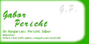 gabor pericht business card